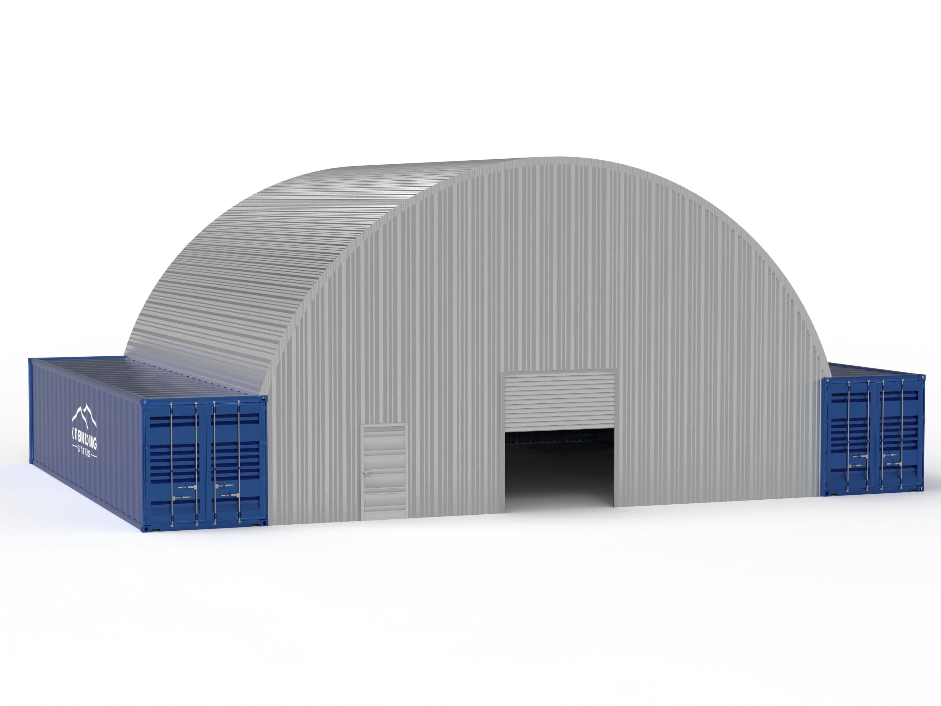 Stålcontaineroverdækninger - 40ft x 40ft x 15ft (12m x 12m x 4,5m)