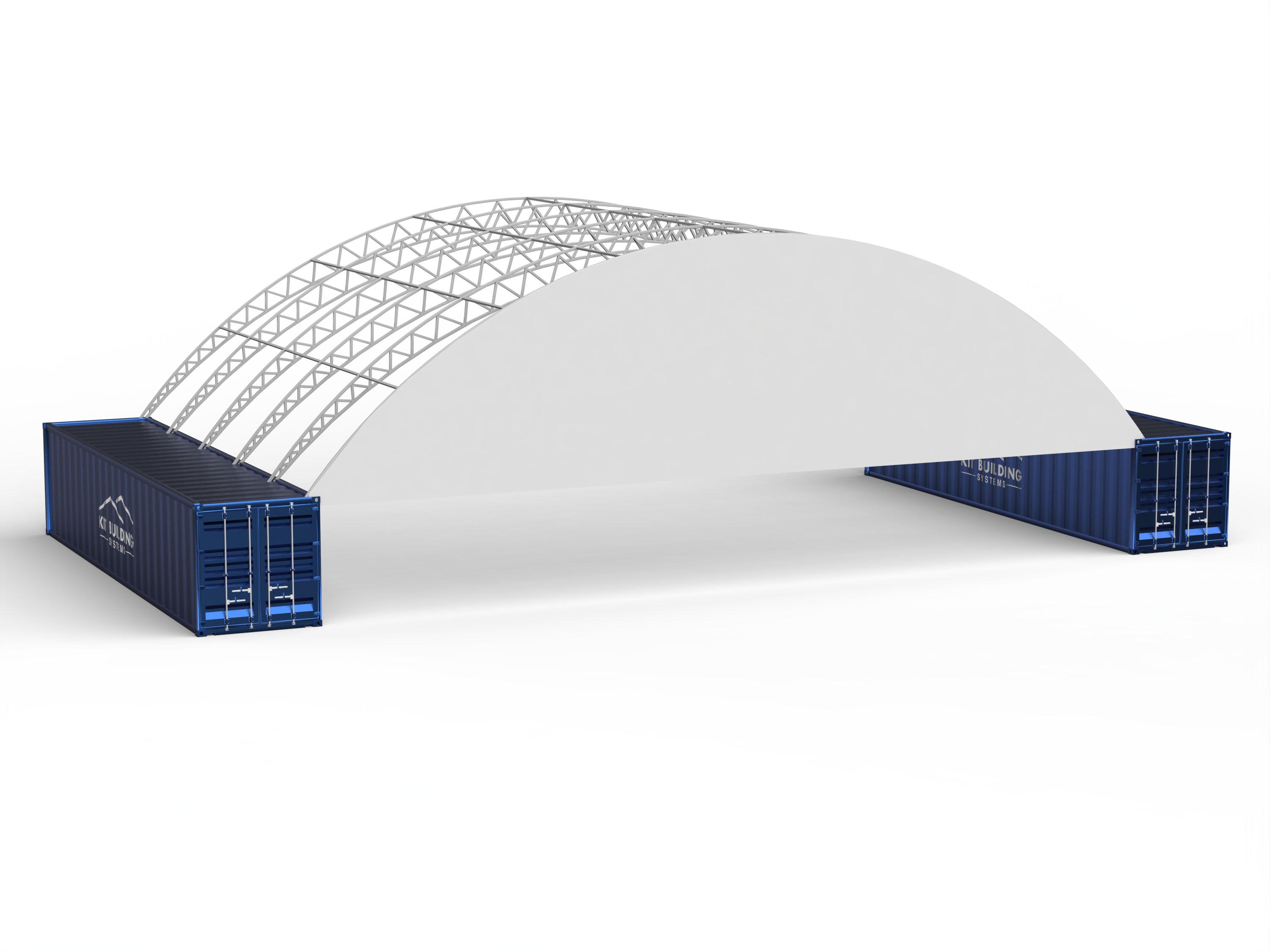 Lukket bagpanel til container baldakiner