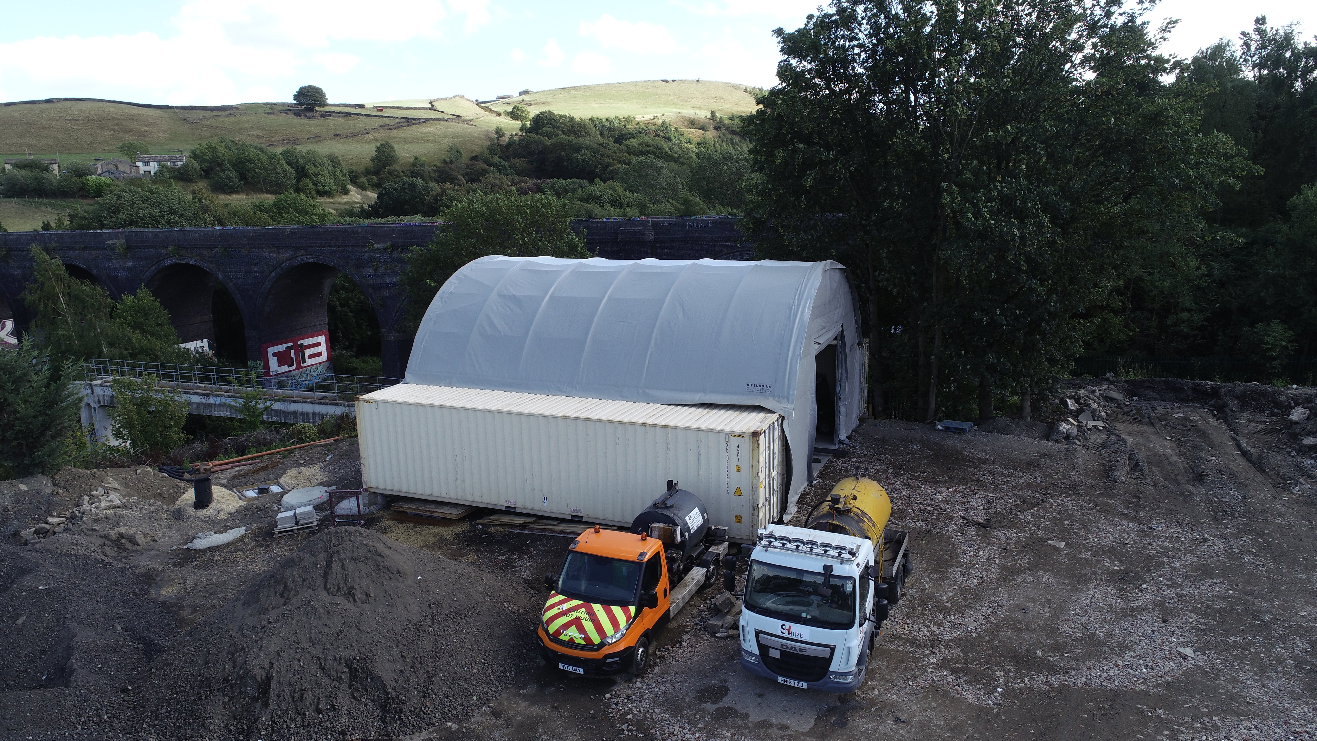 Container baldakiner - 33ft x 40ft x 12ft (10m x 12m x 3,6m)