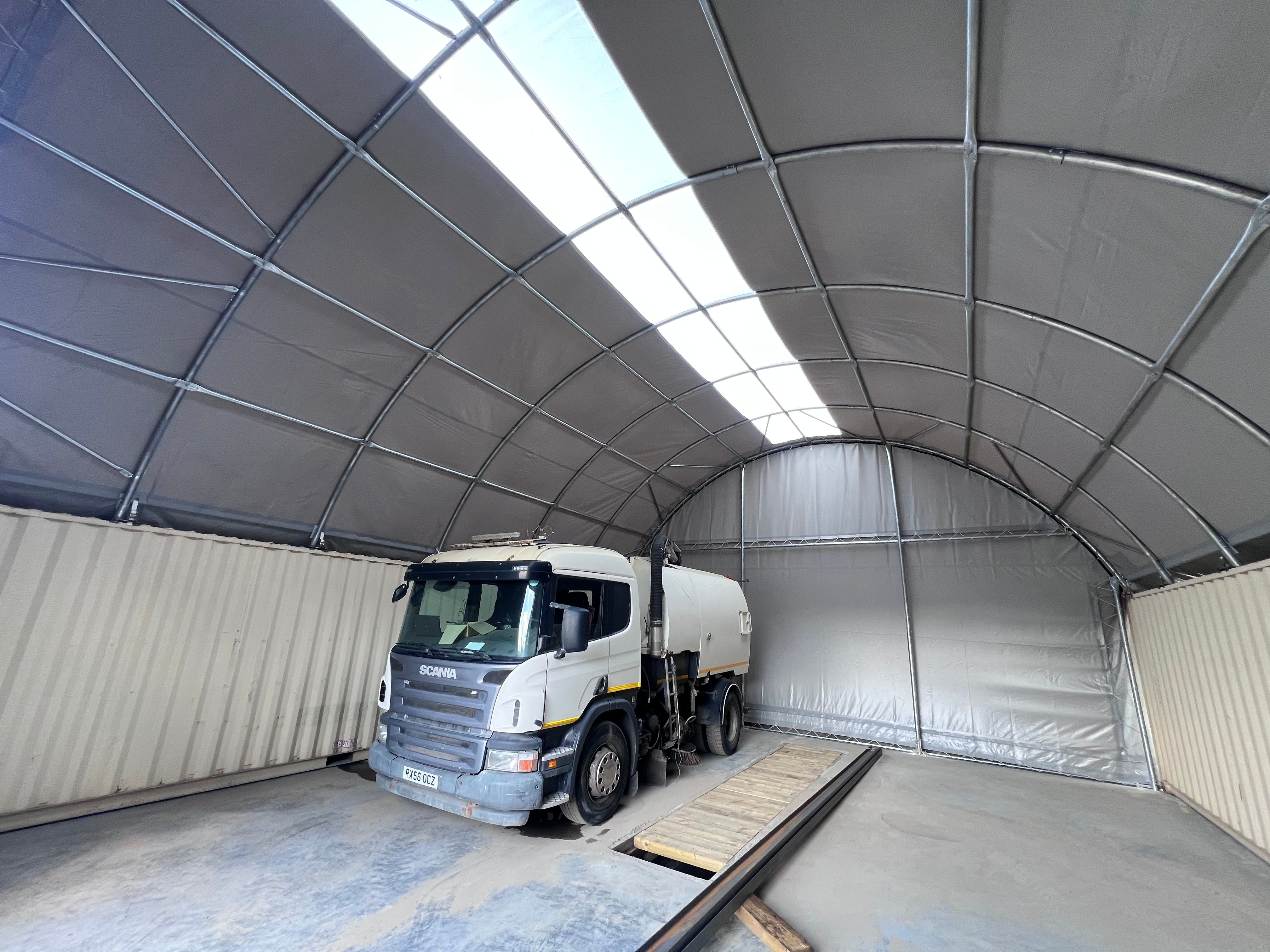 10m (33ft) spændvidde | Container baldakiner - 33ft x 12ft (10m x 3,6m)