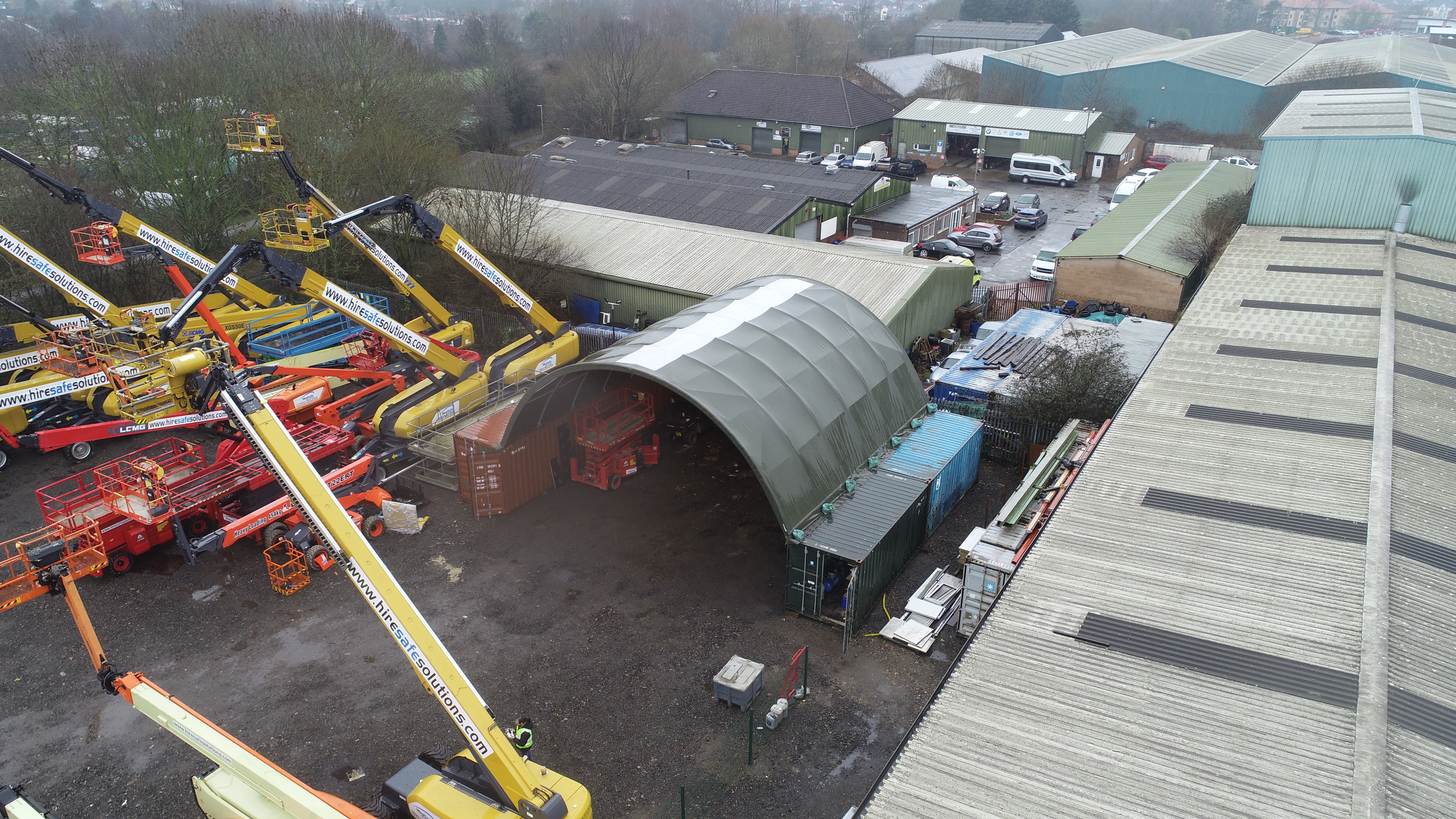 12m (40ft) spændvidde | Container baldakiner - 40ft x 12ft (12m x 4,5m)