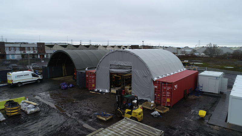 12m (40ft) spændvidde | Container baldakiner - 40ft x 12ft (12m x 4,5m)
