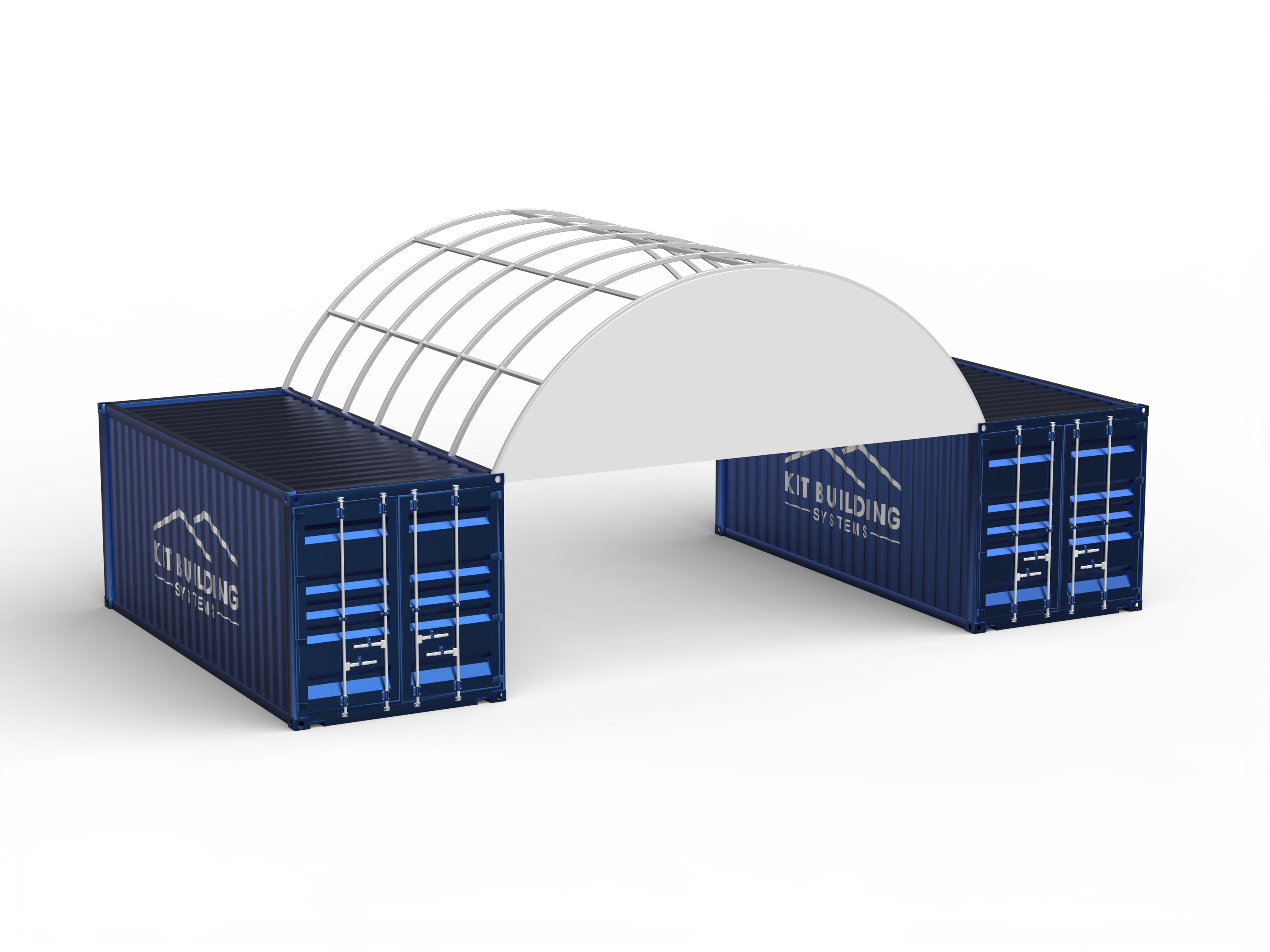 Lukket bagpanel til container baldakiner