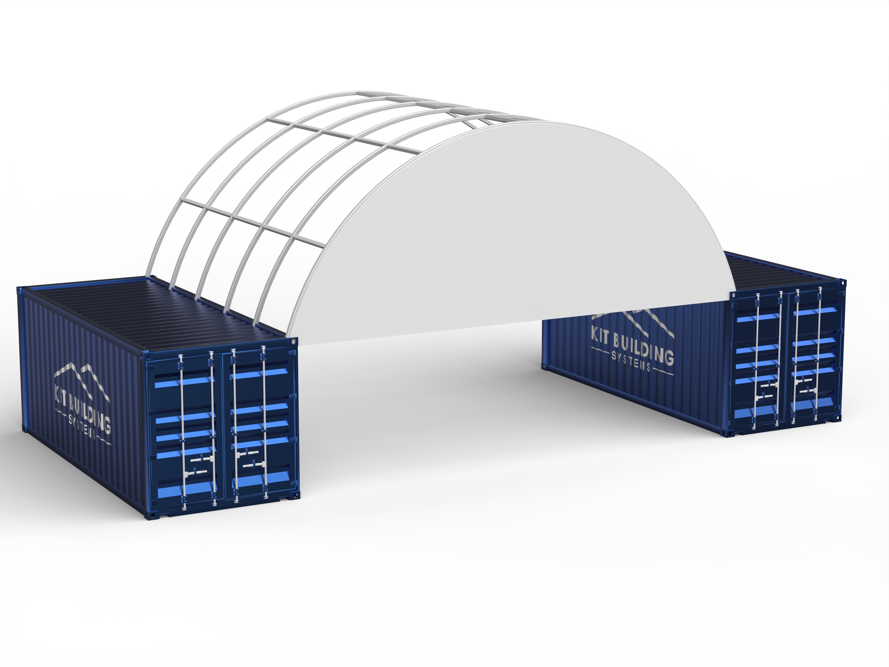 Lukket bagpanel til container baldakiner