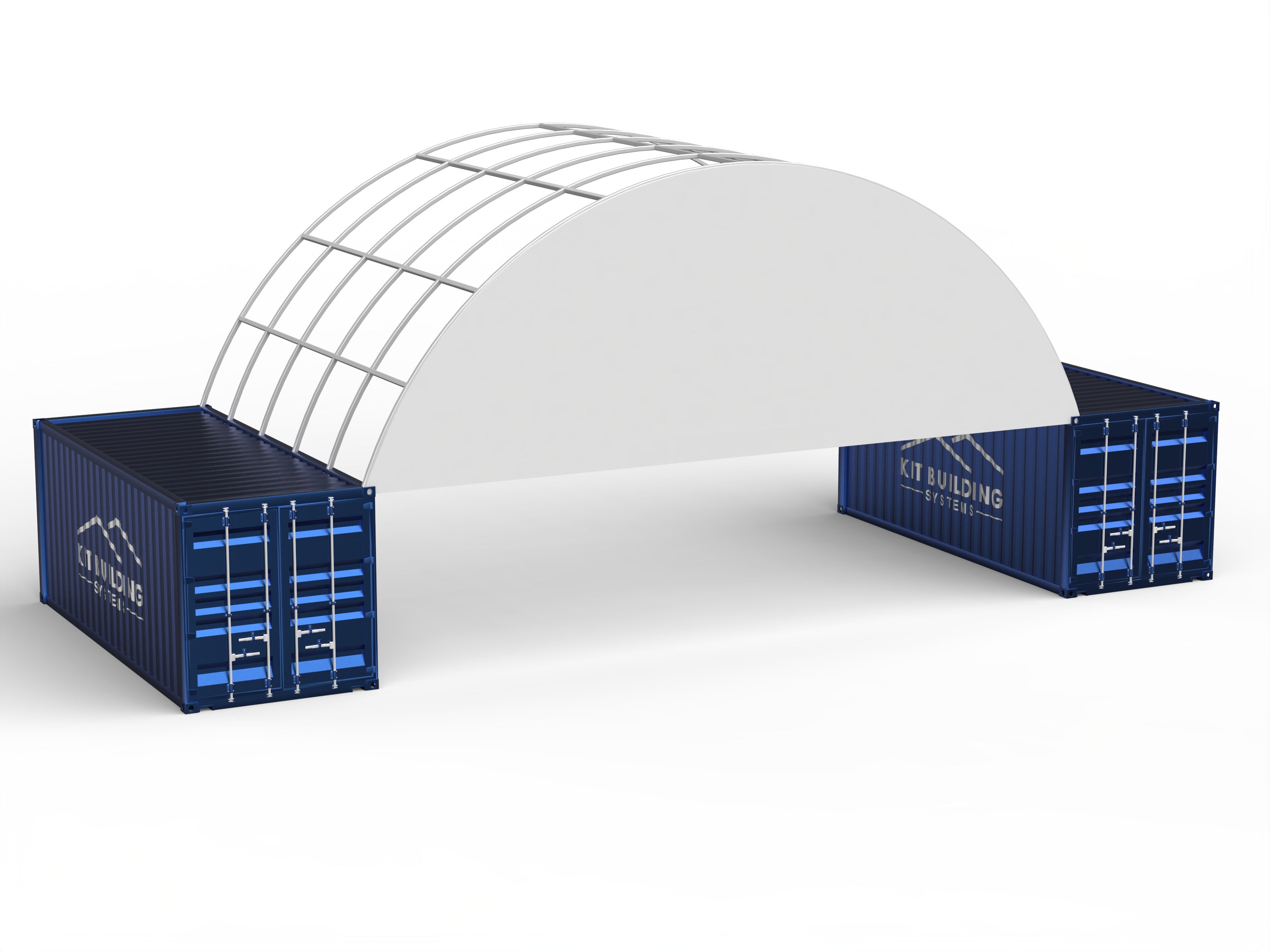 Lukket bagpanel til container baldakiner