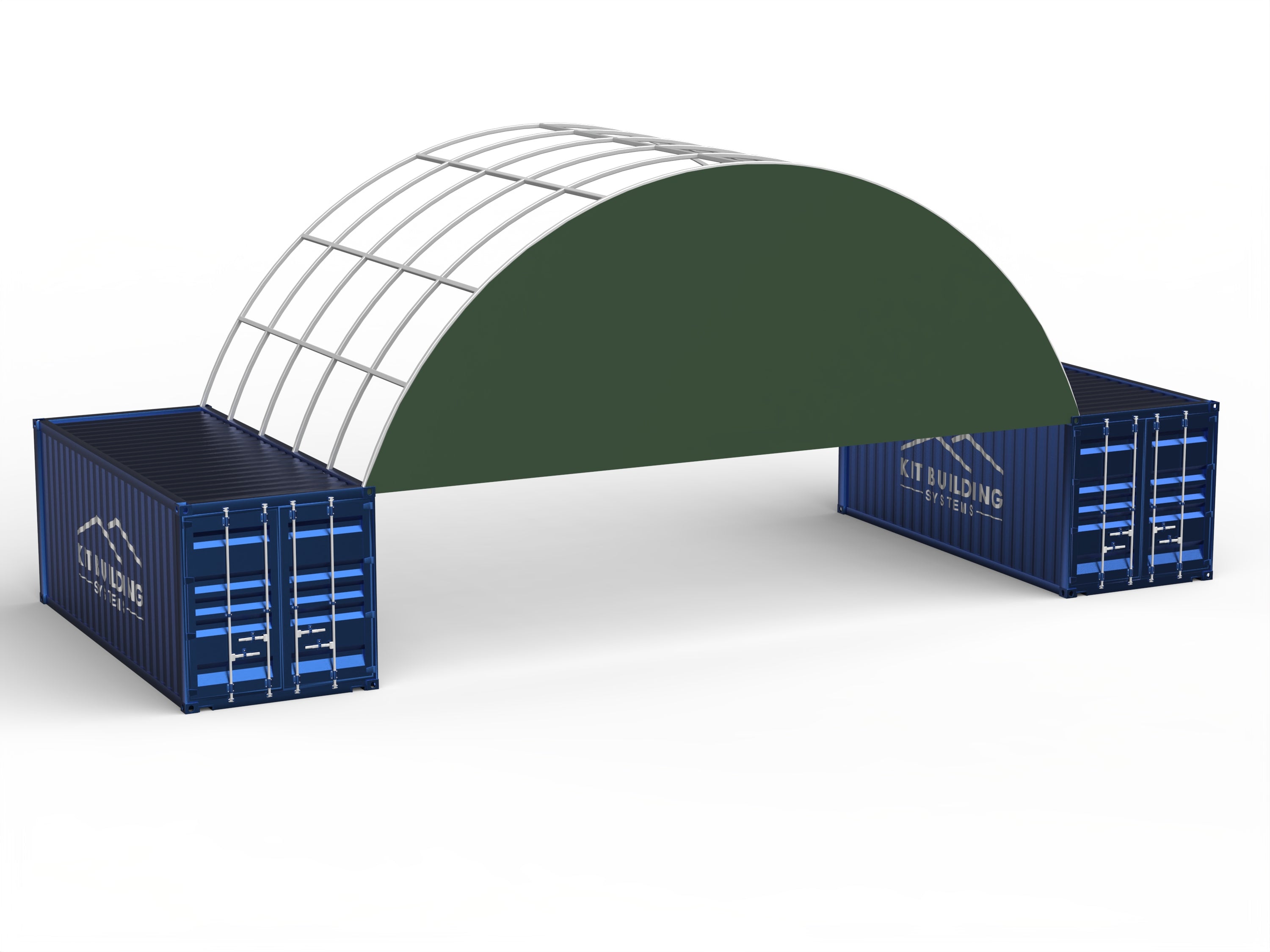 Lukket bagpanel til container baldakiner