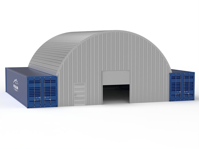 Stålcontaineroverdækninger - 33ft x 40ft x 12ft (10m x 12m x 3,6m)