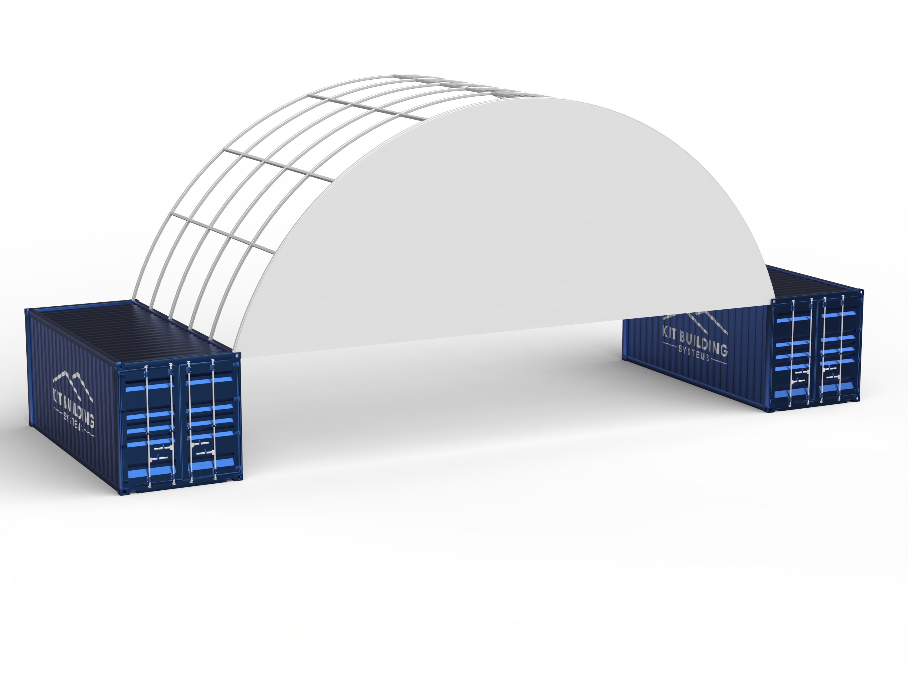 Lukket bagpanel til container baldakiner