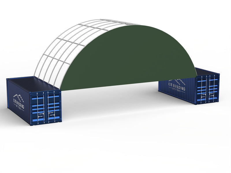 Lukket bagpanel til container baldakiner