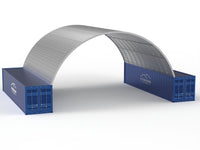 Stålcontaineroverdækninger - 40ft x 40ft x 15ft (12m x 12m x 4,5m)