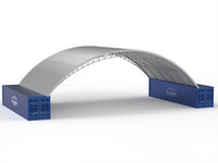 Stålcontaineroverdækninger - 40ft x 40ft x 15ft (12m x 12m x 4,5m)