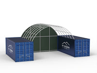 Lukket bagpanel til containerlæsser