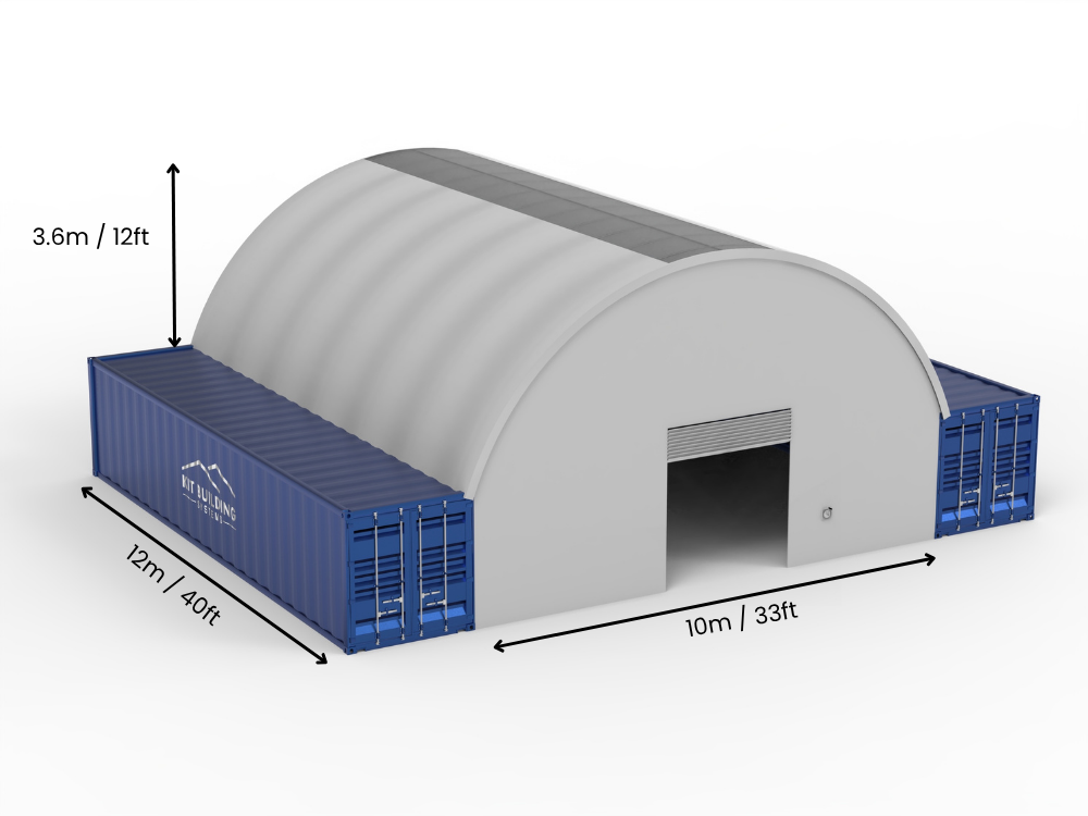 10m (33ft) spændvidde | Container baldakiner - 33ft x 12ft (10m x 3,6m)