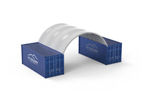 Container baldakiner - 20 fod x 20 fod x 6,5 fod (6m x 6m x 2m)